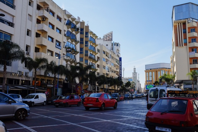 taxis in the streets of morocco